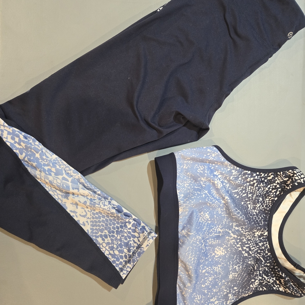 Champion Blue Leggings With Matching Sports Bra (1C2)